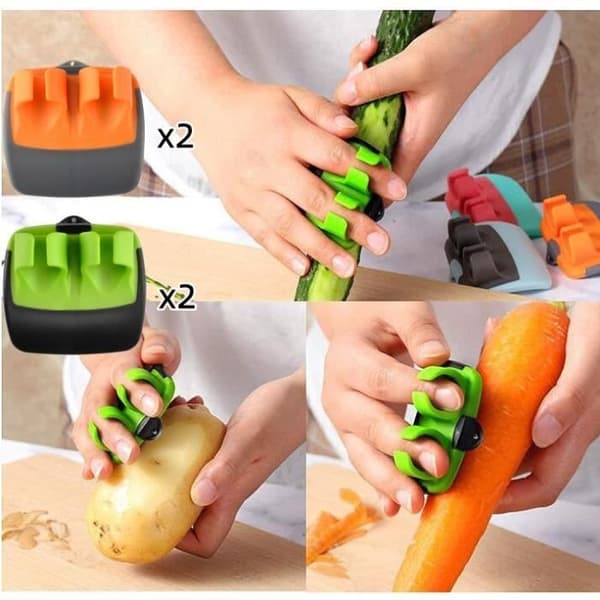 Grønnsaksskreller - Creative Universal - Rustfritt stål - Ergonomisk - Kompakt - 4 deler