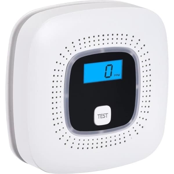 Digital CO-detektor med utskiftbart batteri - Digitalt display - Testknapp - LED-indikator - Karbonmonoksid