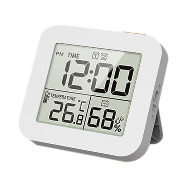 LCD digitalt display termohygrometer, multifunksjonelt termohygrometer, klokke, syklisk timer, to sett