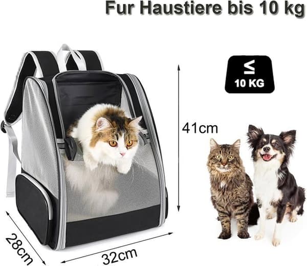 Bärkasse - Ej specificerad - Vikbar - Andningsbar - För hundar och katter - Svart