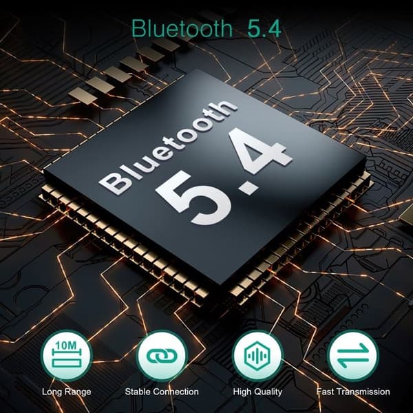 Bluetooth-sender/mottaker, trådløs Bluetooth-adapter, Bluetooth 5.4-lydadapter, musikkmottaker