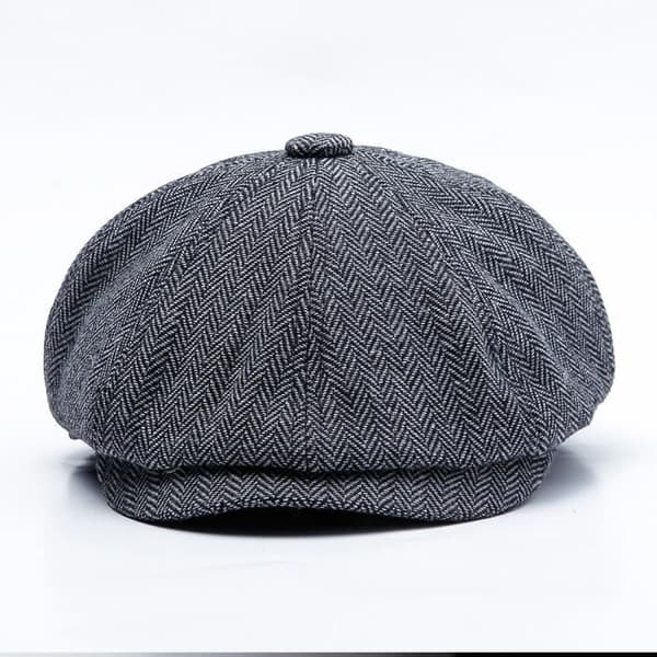 TOHUIYAN herre retro avisbukser i uld - Sort og kaffe - 60 cm