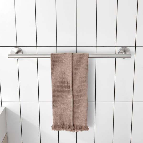 60 cm håndklestativ i rustfritt stål, 2 installasjonsmetoder, børstet overflate
