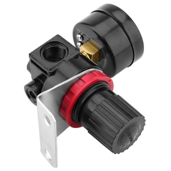 Tryckregulator, AR2000 pneumatiskt manövrerad kompressor, övertrycksventil med tryckmätare