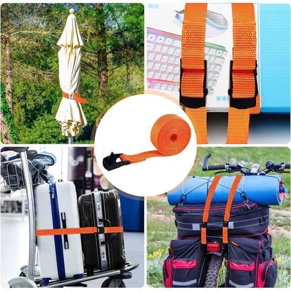 Surrband - Ej specificerat - 8-pack - 2 m - 250 kg - Spänne i zinklegering