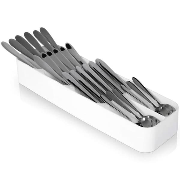 Bestikkoppbevaring - Vilde - Hvit - 39x11,5 cm - 5 rom
