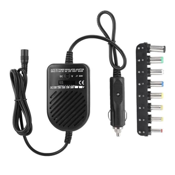Zerodis 80W lader universal strømadapter for billader DC 80W 15-24V for bærbar PC