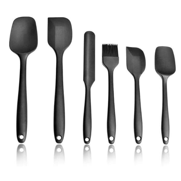 Silikone spatel - Køkkenredskab - Sort - Ergonomisk - Non-stick - Multifunktionel