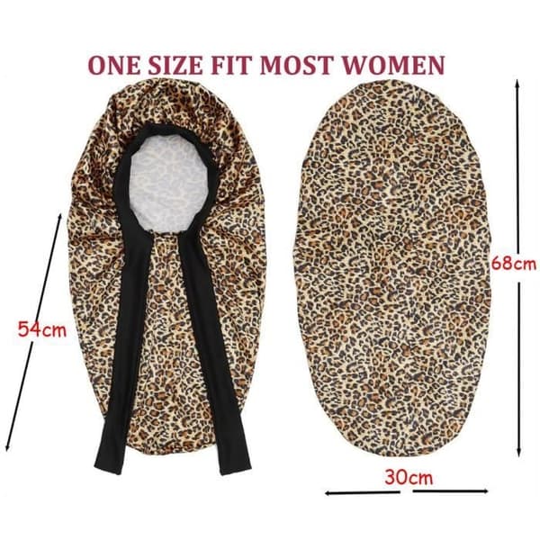 Nathue - Satin - Leopardprint - Elastisk - Komfortabel - Hårbeskyttelse