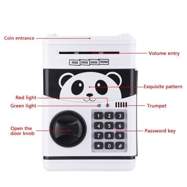Panda sparegris med disk