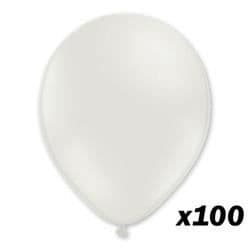 100 vita ballonger, 30 cm