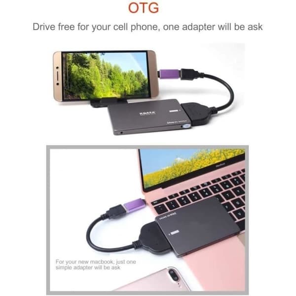 USB 3.0 til SATA-konverter, USB til SATA III-adapter, USB 3.0 til SATA III-kabel for 2,5" SSD/HDD