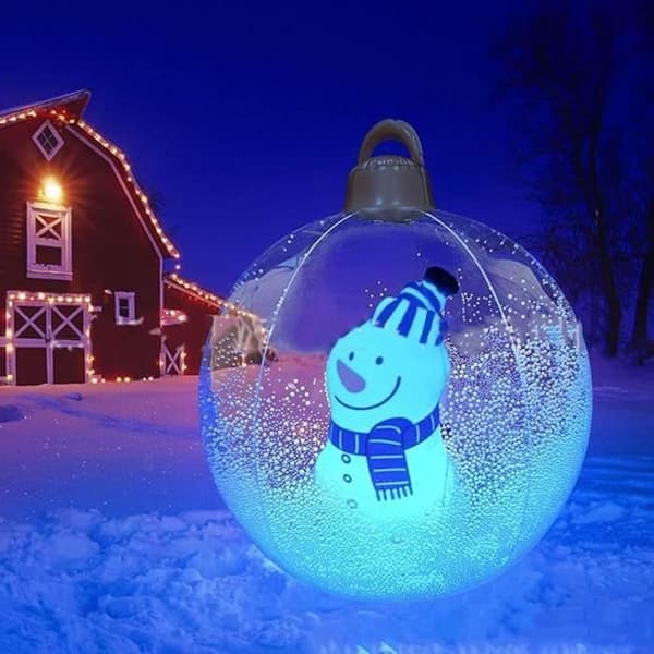 Lysande julkula - MOTHINESSTO - 63 cm - Uppblåsbar - LED - PVC