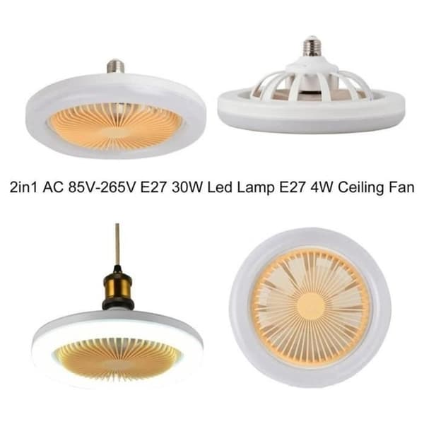 SURENHAP LED loftsventilator - Lydløs - Hvidt lys - 3 tilstande - 30W
