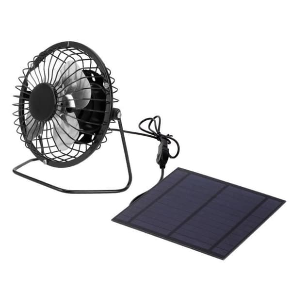 Solcelledrevet ventilator, 5W solcellepanelopladersæt, holdbar til