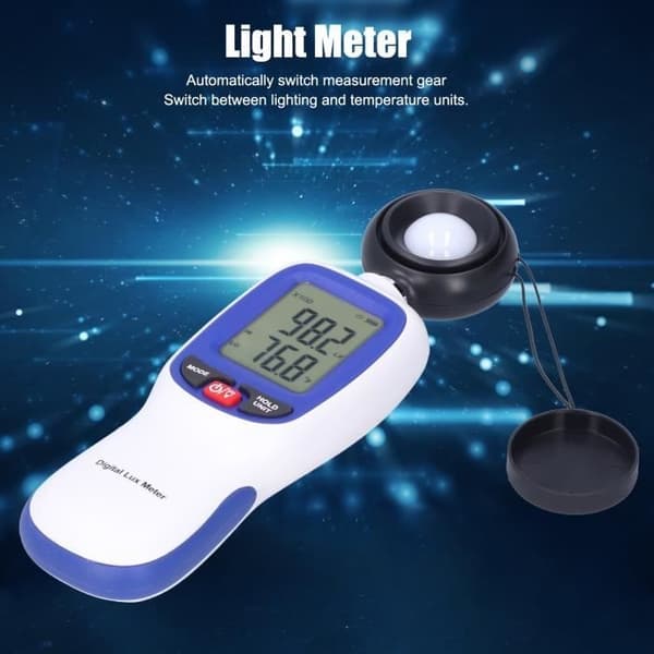 Zerone WT81B Bluetooth Lux Meter - Måler lysstyrke og temperatur - Høj nøjagtighed