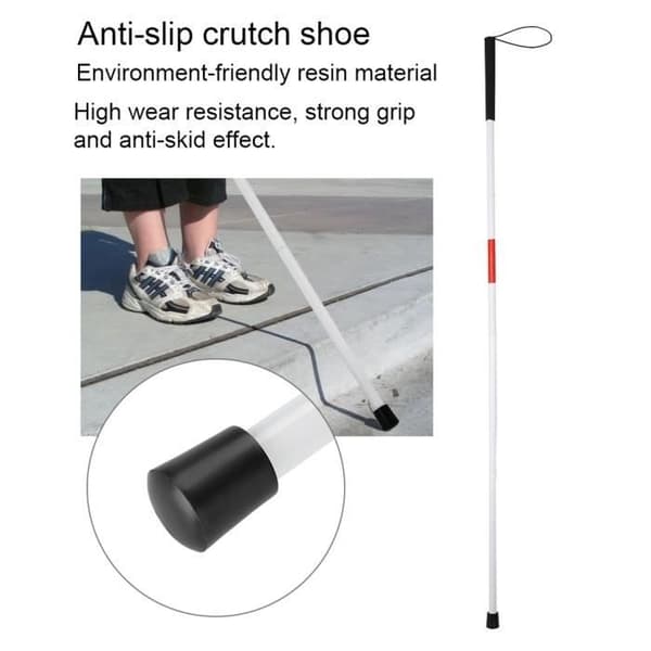 Max 124 cm hopfällbar käpp för blinda, stötsäker