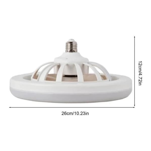 SURENHAP LED loftsventilator - Lydløs - Hvidt lys - 3 tilstande - 30W
