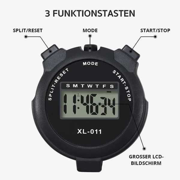 Elektronisk stopur - Uspecificeret - Multifunktion - Vandtæt - Til børn - Multisport
