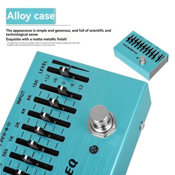 SA-01 10-bånds equalizer-controller til elektrisk guitar, EQ-effektpedaler, True Bypass, guitar, bas, dele og tilbehør