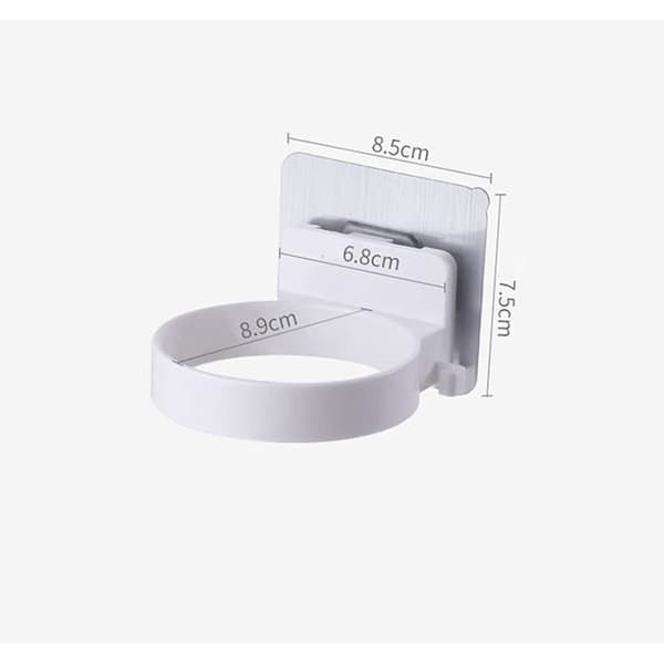 Hårfønerholder - Uspesifisert - 3 stk - Grå - ABS-plast - Diameter 8,9 cm