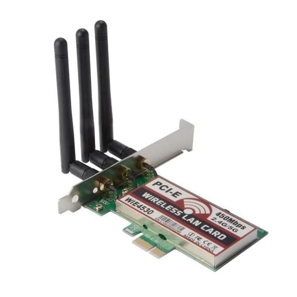 XCSOURCE 450 Mbps PCI-E Express trådløst WiFi-kort med LAN-antenne (3-pakning) for Windows 7-8-10-XP AC990