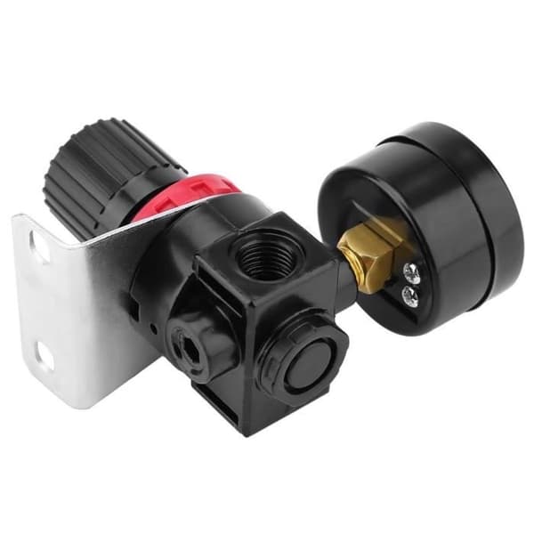 Tryckregulator, AR2000 pneumatiskt manövrerad kompressor, övertrycksventil med tryckmätare
