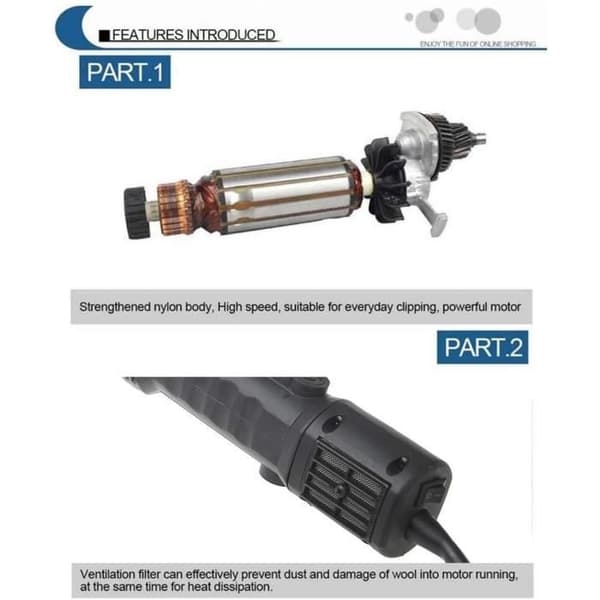 Sinbide 690W fåreklipper, professionel elektrisk klipper til får… (sort)
