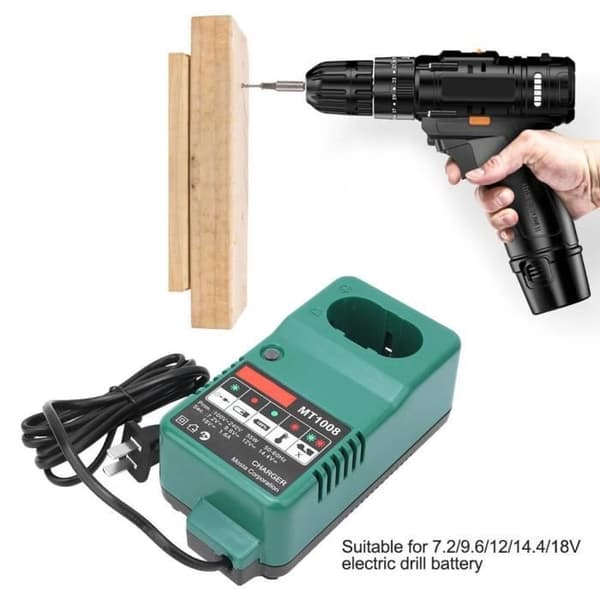 MT1008 universal batterilader for 7,2 / 9,6 / 12 / elektriske driller