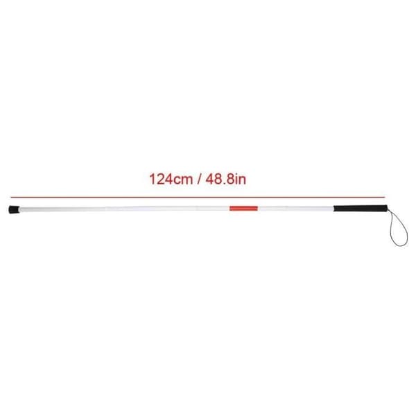 Max 124 cm hopfällbar käpp för blinda, stötsäker