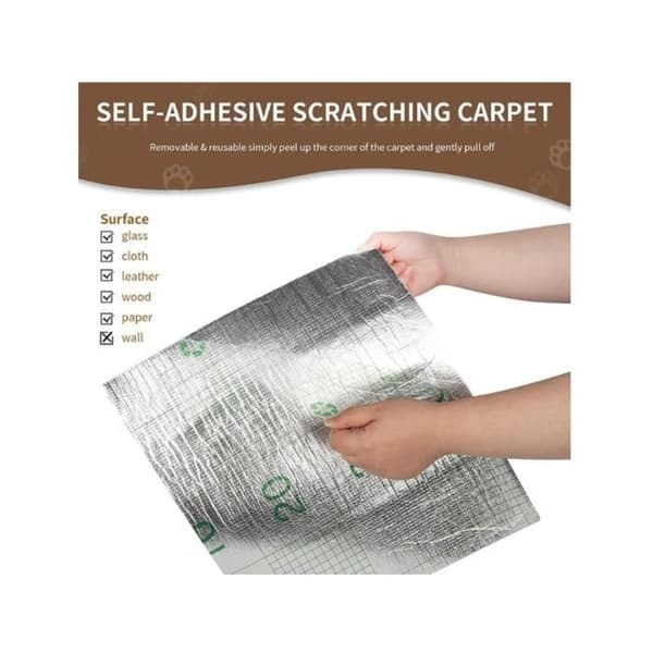 Klorebrett til sofa, 40*200 cm klorebrett, selvklebende klorebrett, klorebrett du kan trimme selv (grå)