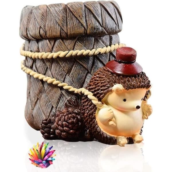 Blyantholder - Pinnsvin - Harpiks - Multifunksjonell - 11x13,5cm - 450g