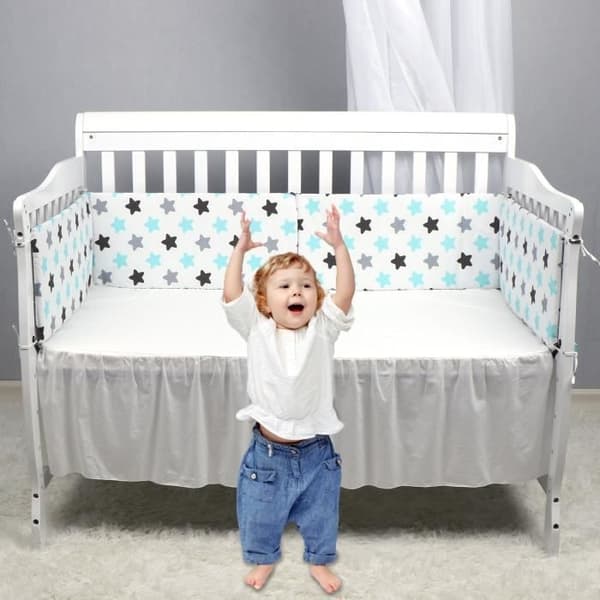 (Pink) SURENHAP Babyseng-ramper - Trykt mønster - CB3010 130*30cm Pink