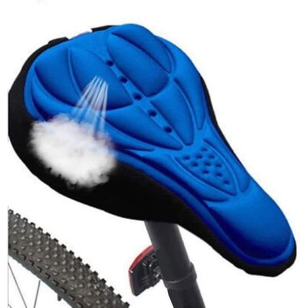 Sadelöverdrag - 3D Plus - Blå - Kiselgel - Ergonomisk komfort - Halkfri