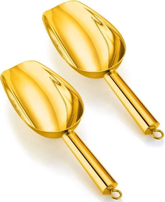 Tyk isske i rustfrit stål – nr. 4, guld