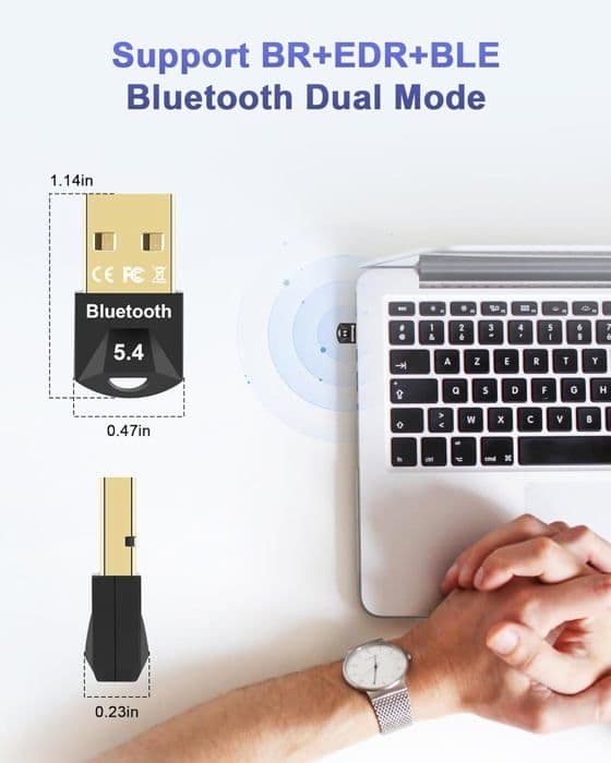 Bluetooth-sovittimet, 5.4 Bluetooth-sovitin, USB Bluetooth -sovitin, Bluetooth tietokoneelle, Bluetooth USB, kuulokkeille, ohjain, C[J47]