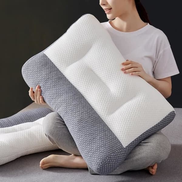 Ergonomisk cervikalpute - WIRLSWEAL - 74X48cm - 5 soner - grå