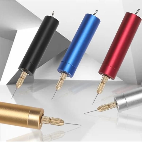 Mini elektrisk drill USB DC 5V elektrisk hånddrill bærbart boresett (blå)