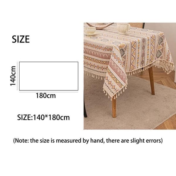 Rektangulær dug - Boho - Pletafvisende - 140x180 cm - Polyester - Vaskbar