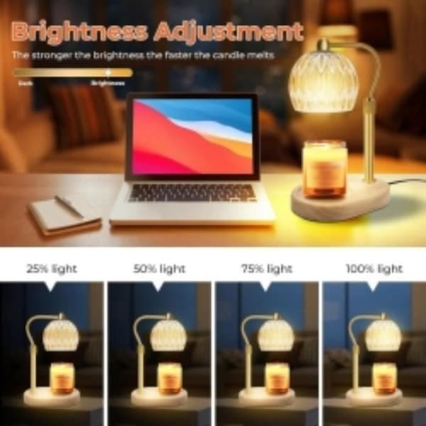 Stearinlyslampe - Ikke specificeret - 250W - Timer - Lysdæmper - Glas og metal