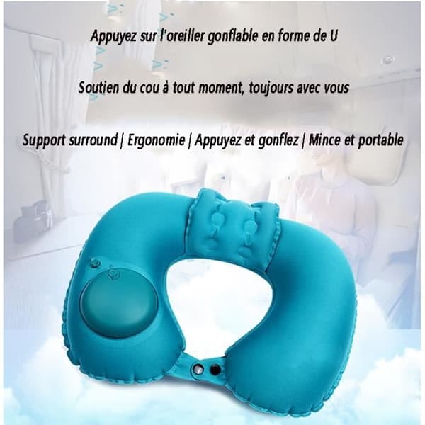 Oppustelig rejsepude, ergonomisk memory foam