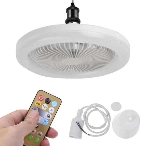 SURENHAP LED loftsventilator - Lydløs - Hvidt lys - 3 tilstande - 30W