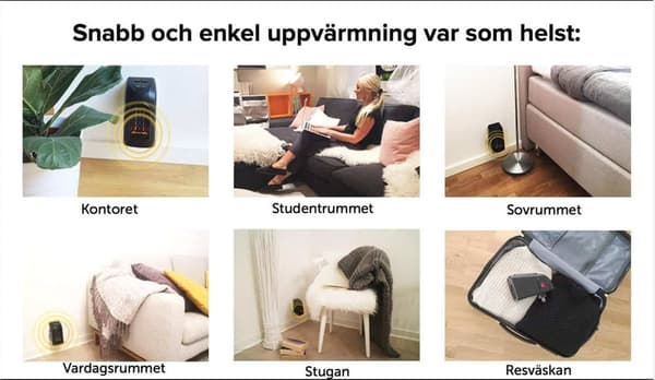 Varmeblæser (400W) til stikkontakt - Handy Heater