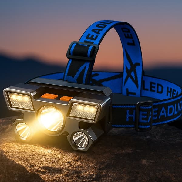 Headlamp 300 lumens, water-repellent – 4 light modes