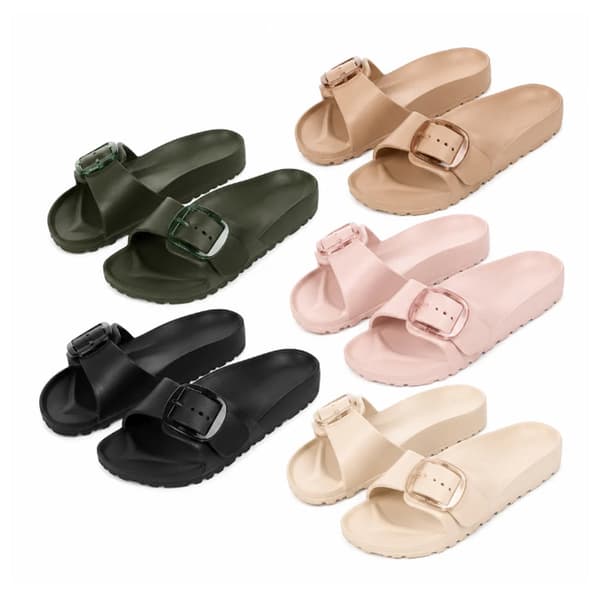 Lette slippers til kvinner – behagelige sommersandaler med spenne