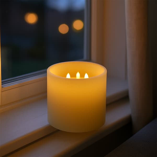 LED-blockljus med 3D-lågeffekt – Ø15 cm