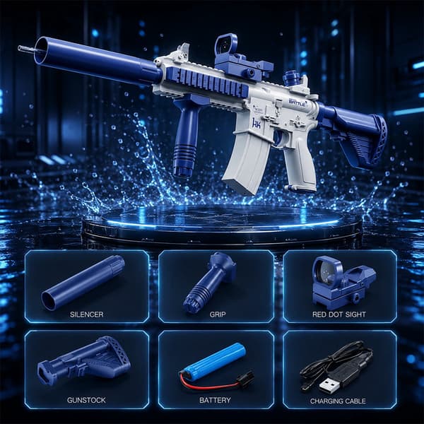 Electric Water Gun M146 – Blue Model with Scope