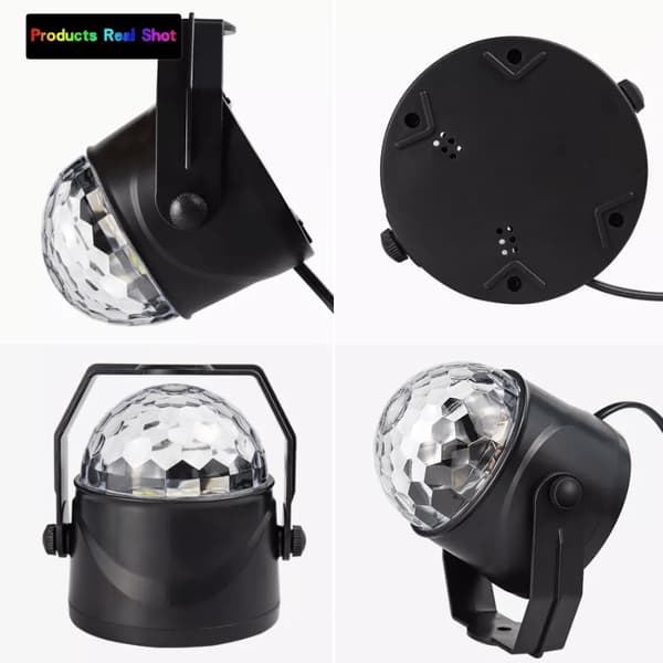 Roterende LED-Discokule m/Fjernkontroll