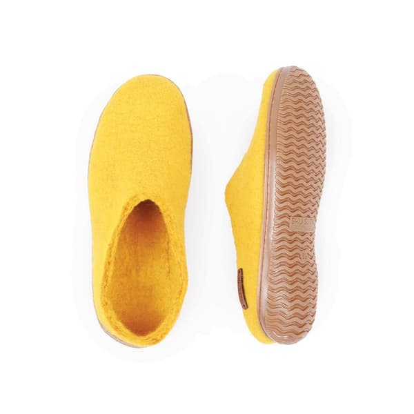 Ulltofflor (100% ren ull) med gummisula