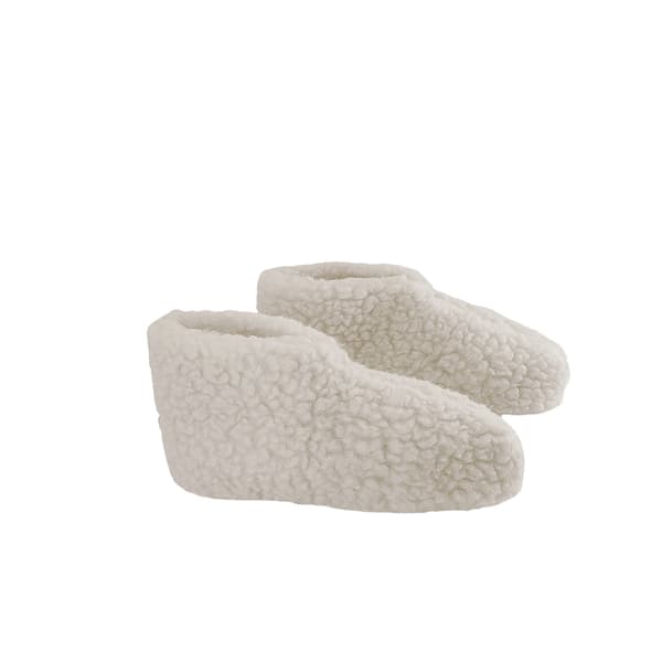 Fluffy Wool Slippers (100% Pure Wool) – White Model